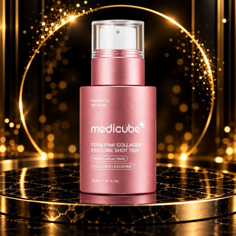 Medicube – PDRN Pink Collagen Exosome Shot Ampoule 7500